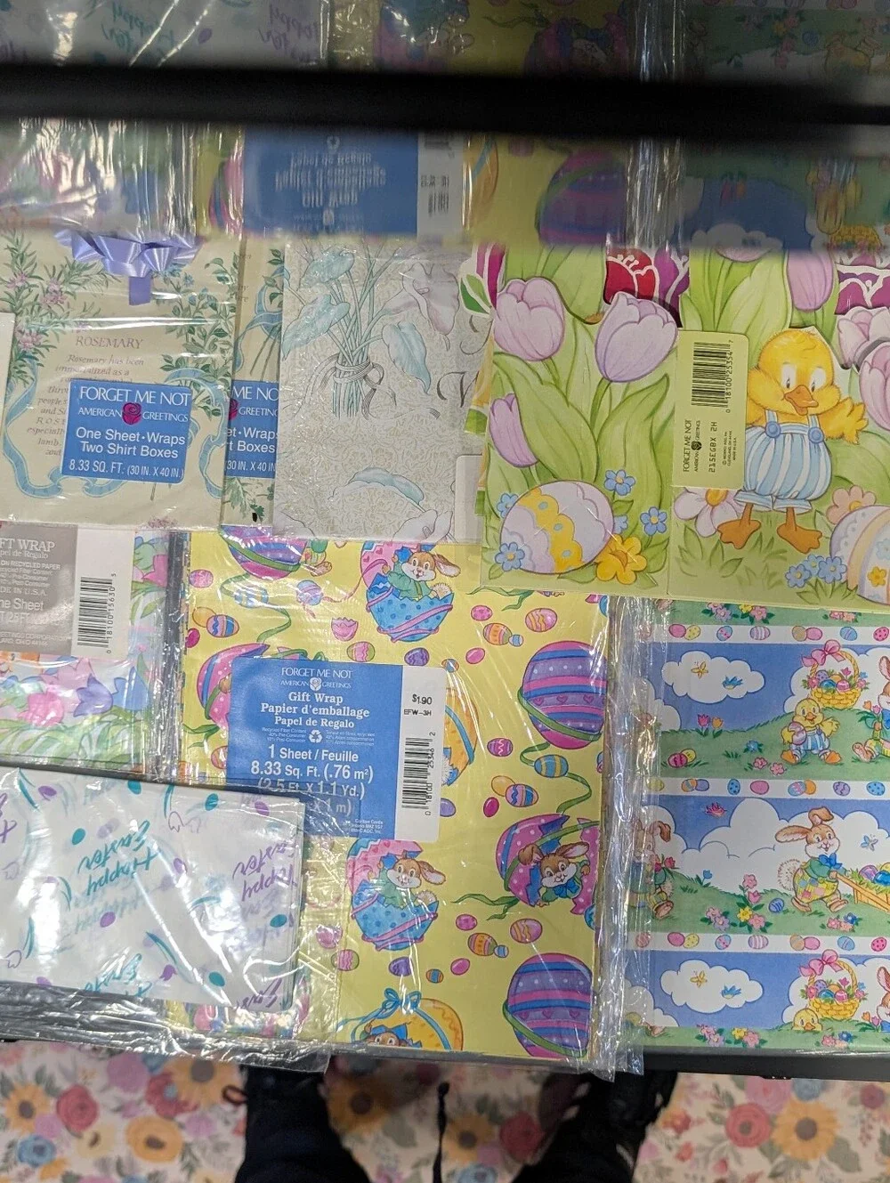 Large Lot Vtg Easter & Wedding American Greetings  Wrapping Paper Tissue & Boxes